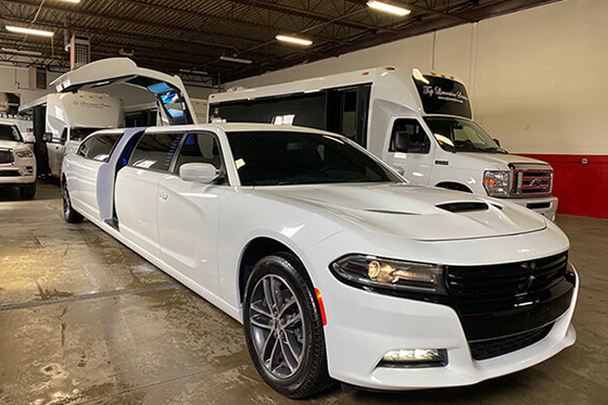10 passenger charger limo exterior