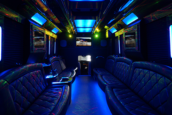30 passenger party bus interior #2