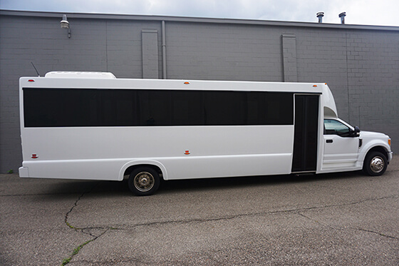 34 passenger party/limo bus exterior