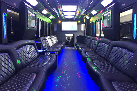43 passenger limo bus interior #2
